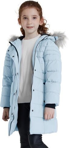 ZSHOW Girls' Long Winter Coat Parka Water Resistant Warm Puffer Jacket in Kuwait
