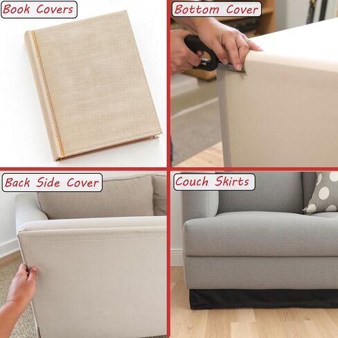Barcelonetta | Dust Cover Fabric | 60" Wide | Easy to Staple | Replacement for Furniture Underside, Bookbinding, Lining | Medium Weight, Breathing | Upholstery Backing (Black, 1 Yard) in Kuwait