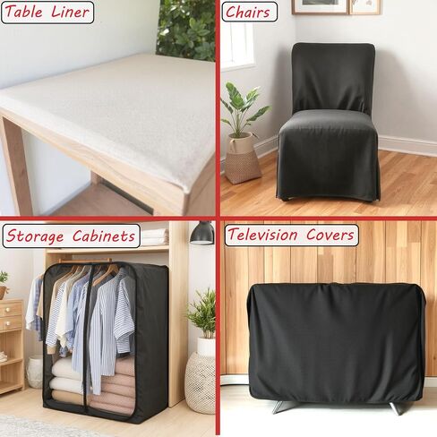 Barcelonetta | Dust Cover Fabric | 60" Wide | Easy to Staple | Replacement for Furniture Underside, Bookbinding, Lining | Medium Weight, Breathing | Upholstery Backing (Black, 1 Yard) in Kuwait