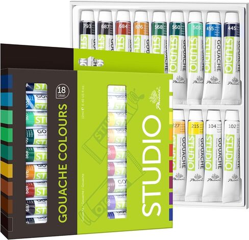 PHOENIX Gouache Paint Tubes - 24x12ml / 0.4 Fl Oz Non-Toxic Gouache Painting Supplies Art Paints Set for Adults, Beginners, Students in Saudi Arabia