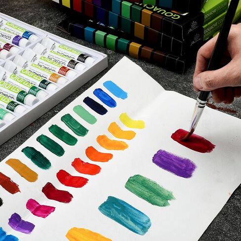 PHOENIX Gouache Paint Tubes - 24x12ml / 0.4 Fl Oz Non-Toxic Gouache Painting Supplies Art Paints Set for Adults, Beginners, Students in Saudi Arabia