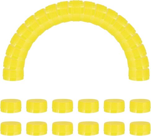 uxcell 50pcs Plastic Bottle Caps, 1.2 inch Bottle Screw Lid Top Water Bottles Top Cap for DIY Development Imagination Intelligence Craft Scrapbook Creative Gifts, Orange in Saudi Arabia