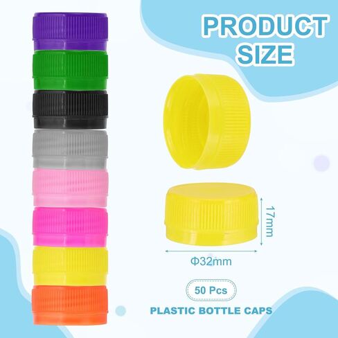 uxcell 50pcs Plastic Bottle Caps, 1.2 inch Bottle Screw Lid Top Water Bottles Top Cap for DIY Development Imagination Intelligence Craft Scrapbook Creative Gifts, Orange in Saudi Arabia