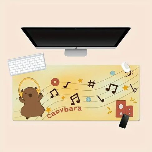 32x15inch capybara منصات الماوس الكبيرة لطيفة نمط رائعتين محمول مضاد للانزلاق المكتب دخول الجدول الزخرفي المنزل ديكور المنزل in Saudi Arabia