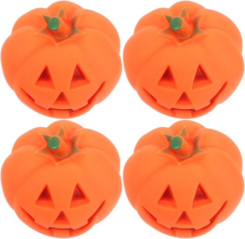 Besportble 4pcs لعبة الكلب على شكل قرع على شكل قرع من أجل مضغات عدوانية مضحكة لعبة الهالوين جرو اللعب التفاعلية للكلاب الصغيرة/المتوسطة/الكبيرة in Saudi Arabia