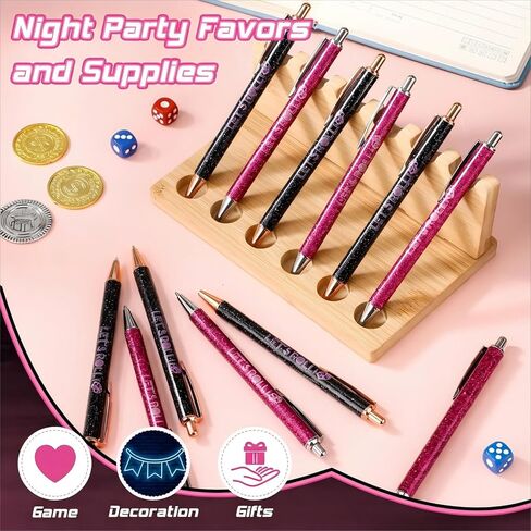 12 Pcs Dice Let's Roll Ballpoint Pens Dice Game Night Gifts Game Prizes Party Supplies Casino Players Themed Wedding Favors for Guests in Saudi Arabia