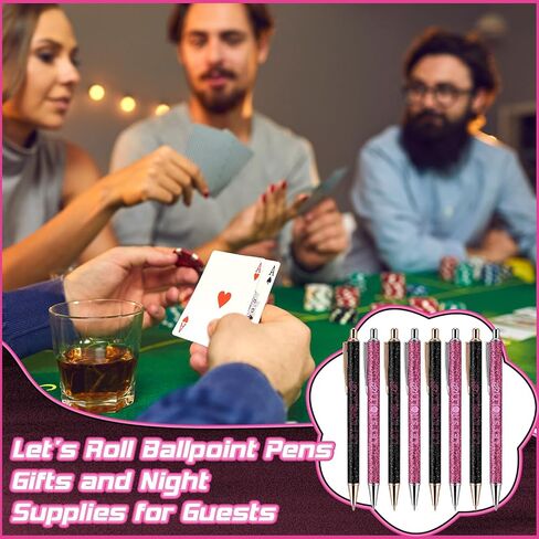 12 Pcs Dice Let's Roll Ballpoint Pens Dice Game Night Gifts Game Prizes Party Supplies Casino Players Themed Wedding Favors for Guests in Saudi Arabia