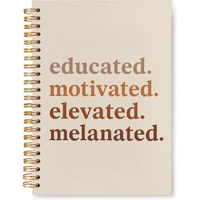 VIIJJUE Black Girl Magic Notebook, Black Women Gifts Journal, Educated Motivated Elevated Melanated Hardcover Spiral Notebooks, 5.5x8.3 Inch in Kuwait