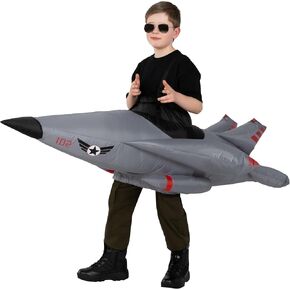 Morph Fighter Jet Costume for Kids ، Wids Assume Assume ، أزياء عيد الهالوين للأولاد ، أزياء عيد الهالوين الأولاد in Kuwait