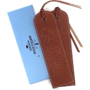 Hunter & Scribe Leather Maintlicks Markms للرجال والنساء-مجموعة من 3 مرجعية للكتاب المقدس المصنوع يدويًا مع الكتاب المقدس مع الكتاب المقدس-كرمة (JHN 15: 5) ، زهرة (عيسى 40: 8) ، الحب (1 كو 13: 4-8) in Kuwait