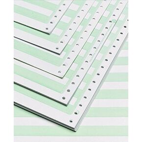 Alliance Continuous Computer Paper 14-7/8" x 8"-1/2" with 1/2" Green Bar 1-Part 92 Bright 20lb 2700 Sheets per Carton (9303) in Saudi Arabia