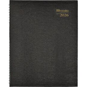 Brownline® 2026 Coilpro ™ Weekly Planner ، كتاب المواعيد ، 12 شهرًا ، من يناير إلى ديسمبر ، ملزمة مزدوجة ، 11 "× 8.5" ، أسود (CB950C.Blk-26) in Kuwait