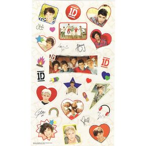One Direction (1D) Set of 25 Full Color Stickers - Young and Fun (6" x 10.5" Sheet) in Saudi Arabia