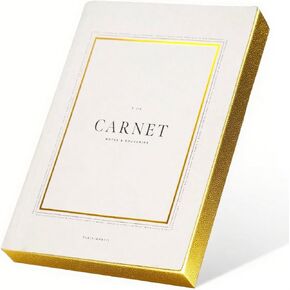 Ruled Notebook with golden edge A5 Hardcover Notebook with 120Gsm Thick Pages 5.8 * 8.3 Inches Gold journal Notebook for Women Girls Writing&Diary in Kuwait