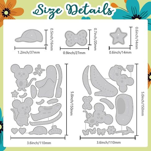 Boots Mice Cutting Dies High Heels Sneakers Card Making Die Stencil Scrapbooking Embossing Carbon Steel Template Dies for Greeting Cards Craft Album Invitation Festive Decor in Saudi Arabia