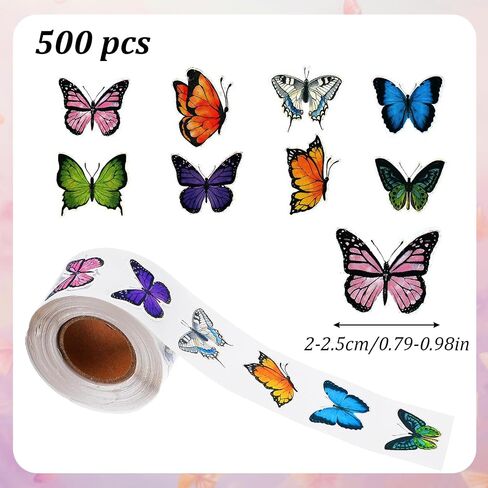 500 ورقة زنبرك الفراشات الربيع ملصق لفة لفة ملصقات الفراشات الملصقات ملصقات ملصق ملصق ملصقات ملصقات ملصقات ملصقات الفراشة in Saudi Arabia
