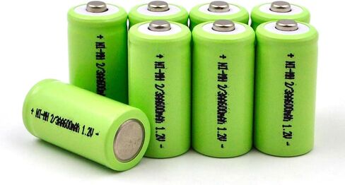 (8 عبوات) 1.2V 600mAh 2/3AA Ni-MH بطاريات قابلة لإعادة الشحن للدراجات الكهربائية ، وأجهزة RC ، والأعداد ، والأدوات الكهربائية ، والتطبيقات الثابتة عالية الطاقة in Kuwait