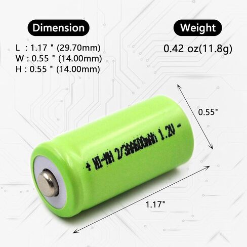 (8 عبوات) 1.2V 600mAh 2/3AA Ni-MH بطاريات قابلة لإعادة الشحن للدراجات الكهربائية ، وأجهزة RC ، والأعداد ، والأدوات الكهربائية ، والتطبيقات الثابتة عالية الطاقة in Kuwait