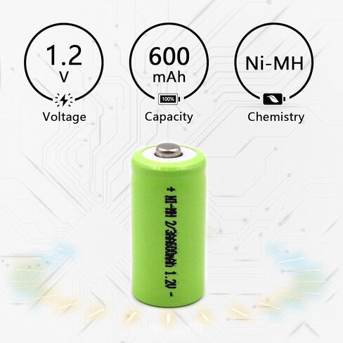 (8 عبوات) 1.2V 600mAh 2/3AA Ni-MH بطاريات قابلة لإعادة الشحن للدراجات الكهربائية ، وأجهزة RC ، والأعداد ، والأدوات الكهربائية ، والتطبيقات الثابتة عالية الطاقة in Kuwait