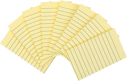 Lined Sticky Notes 3x5 Inch, 8 Sticky Note Pads (400 Sheets),Post Stickies Yellow Large Sticky Notes, Easy-Peel Adhesive, for Reminders, Lists, Planning, Office, School, and Home Organization in Saudi Arabia