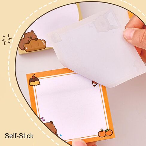 4 حزمة ملاحظات لزجة لطيف Capybara لزجة مذكرات 3x3inch Kawaii قرد الملاحظة اللزجة اللوحة الافتتاحية الافتتاحية الافتتاحية 50 ورقة/وسادة (4 حزمة capybara) in Saudi Arabia