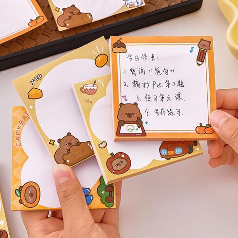 4 حزمة ملاحظات لزجة لطيف Capybara لزجة مذكرات 3x3inch Kawaii قرد الملاحظة اللزجة اللوحة الافتتاحية الافتتاحية الافتتاحية 50 ورقة/وسادة (4 حزمة capybara) in Saudi Arabia