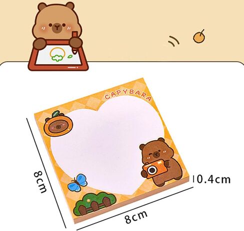 4 حزمة ملاحظات لزجة لطيف Capybara لزجة مذكرات 3x3inch Kawaii قرد الملاحظة اللزجة اللوحة الافتتاحية الافتتاحية الافتتاحية 50 ورقة/وسادة (4 حزمة capybara) in Saudi Arabia