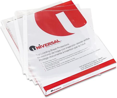 Universal Top-Load Poly Sheet Protectors, Economy, Letter, 100/Box (21130) in Saudi Arabia