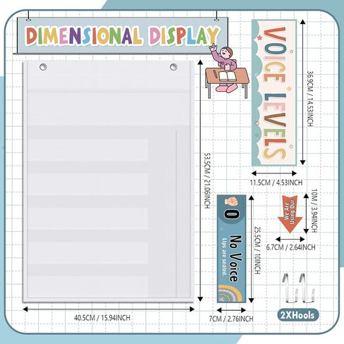 Black Voice Level Chart for Classroom Voice Pocket Chart Classroom Decorations Noise Level Educational Sign School Decorations for Back to School Elementary Preschool Teachers Supplies in Saudi Arabia