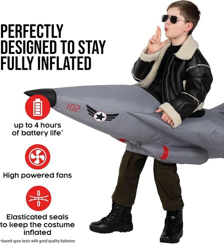 Morph Fighter Jet Costume For Kids, Kids Inflatable Costume, Halloween Costumes for Boys, Boys Halloween Costume in Saudi Arabia