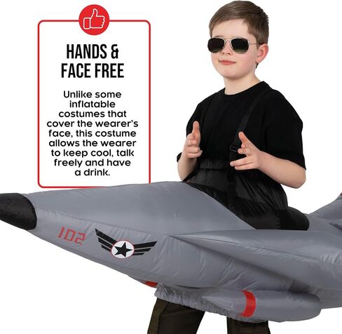 Morph Fighter Jet Costume For Kids, Kids Inflatable Costume, Halloween Costumes for Boys, Boys Halloween Costume in Saudi Arabia