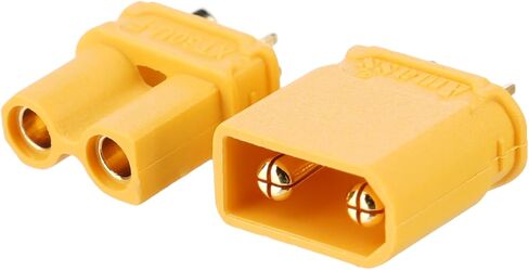 10pcs Amass XT30(2+2) Female Connectors, Drone FPV Lipo Battery Connectors, Gold Plated for RC UAV Robots (Black) in Saudi Arabia