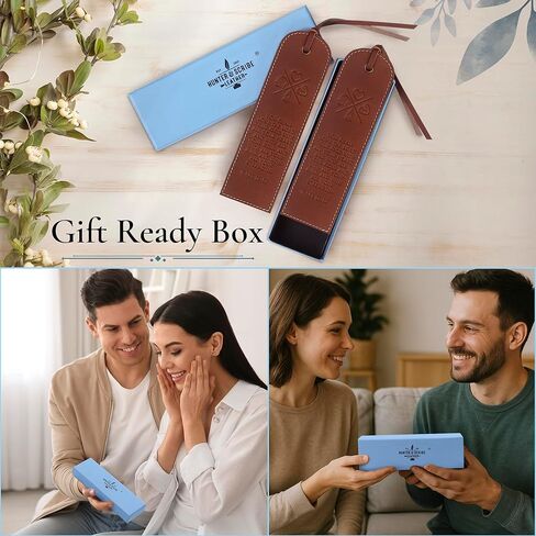 Hunter & Scribe Leather Maintlicks Markms للرجال والنساء-مجموعة من 3 مرجعية للكتاب المقدس المصنوع يدويًا مع الكتاب المقدس مع الكتاب المقدس-كرمة (JHN 15: 5) ، زهرة (عيسى 40: 8) ، الحب (1 كو 13: 4-8) in Kuwait