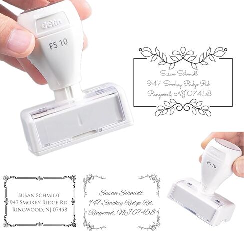 ختم العنوان المخصص مع شعار-ختم عنوان الإرجاع الذاتي ، مخصص بالنص والتصميم السلس in Kuwait