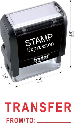 Stampexpression - نقل من مع مع خط الطوابع المطاطية للمكتب - الحبر الأحمر (A -5858) in Saudi Arabia