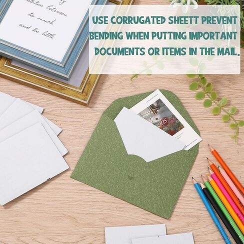 50 Pack Corrugated Cardboard Sheets Flat Cardboard Sheets Cardboard Inserts Flat Cardboard Squares Separators for Art Projects DIY Crafts Supplies (Brown, 3.5 x 4.5 Inch) in Kuwait