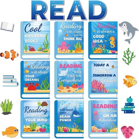 Qyeahkj Bee Reading Bulletin Board Poster for Classroom Motivational Bulletin Board Bumble Bee Sunflower Cutouts Elementary Educational Prints Poster for Teachers Kindergarten Preschool Library in Saudi Arabia