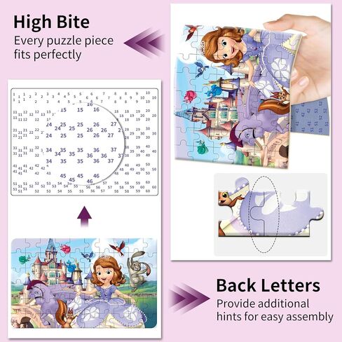 Puzzles for Kids Ages 4-6, 60 Piece Jigsaw Puzzles in Metal Box, Educational Learning Toys for Boys and Girls, Premium Puzzle Games, Kids Puzzle Gift in Kuwait