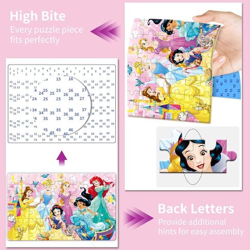 Puzzles for Kids Ages 4-6, 60 Piece Jigsaw Puzzles in Metal Box, Educational Learning Toys for Boys and Girls, Premium Puzzle Games, Kids Puzzle Gift in Kuwait