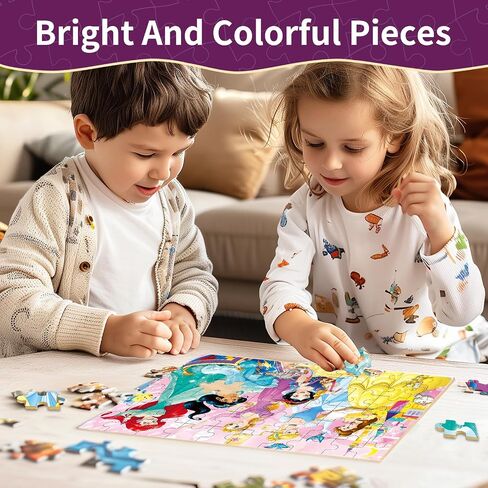 Puzzles for Kids Ages 4-6, 60 Piece Jigsaw Puzzles in Metal Box, Educational Learning Toys for Boys and Girls, Premium Puzzle Games, Kids Puzzle Gift in Kuwait