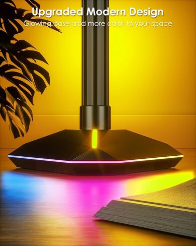 KFM 2PCS مصباح أرضية الزاوية ، مصباح زاوية LED مع التطبيق والتحكم عن بعد ، مصباح الأرضيات الحديثة مع مزامنة الموسيقى وقاعدة مضاءة ، مصباح دائم متغير اللون لغرفة غرفة النوم in Saudi Arabia