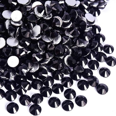 Blinginbox Hematite Glass Rhinestons أحجار كريستال فلاتباك للأحجار الكريمة للأظافر الحرف الأظافر وأحذية الديكور. (SS16/1440pcs) in Kuwait
