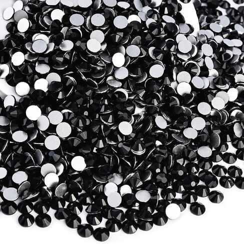 Blinginbox Hematite Glass Rhinestons أحجار كريستال فلاتباك للأحجار الكريمة للأظافر الحرف الأظافر وأحذية الديكور. (SS16/1440pcs) in Kuwait