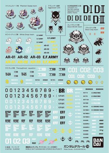 Bandai Hobby - Mobile Suit Gundam Side Stories - GD-136 Mobile Suit Gundam Side Stories Multiuse 1, Bandai Spirits Decal Kit in Saudi Arabia