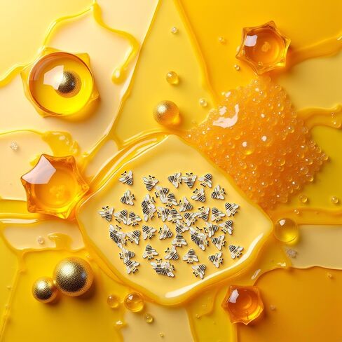 30 Pcs Yellow Resin Bees, Small Honeybee Nail Charms, Bumblebee Flatbacks, Ornaments, Embellishments, Nail Art Decorations Sequins in Saudi Arabia