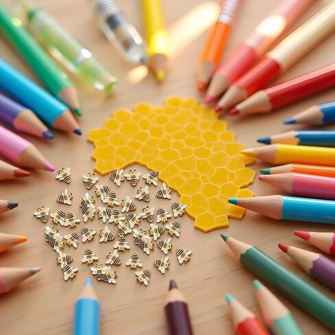 30 Pcs Yellow Resin Bees, Small Honeybee Nail Charms, Bumblebee Flatbacks, Ornaments, Embellishments, Nail Art Decorations Sequins in Saudi Arabia
