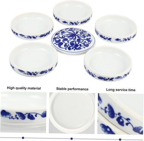 1SET DIY Art Painting Tray Seramic Plate Plate Plate Plate Mixer Plate للألوان المائية والرسم لوازم فنية خفيفة الوزن ودائمة للفنانين والهواة in Saudi Arabia