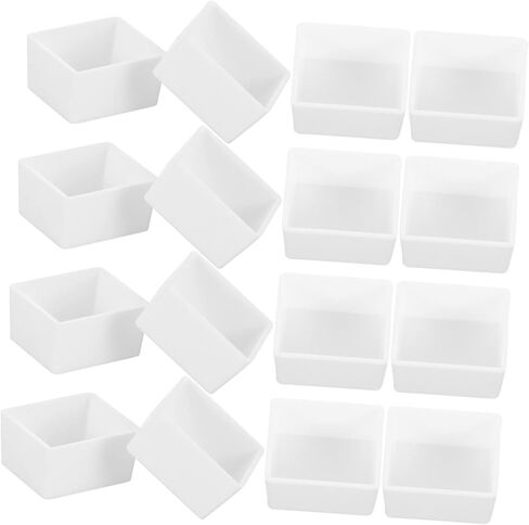 Gadpiparty 50pcs DIY ألوان مائية أحواض الطلاء فارغ نصف المقالي لوحة الشبكة البلاستيكية in Kuwait