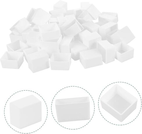 Gadpiparty 50pcs DIY ألوان مائية أحواض الطلاء فارغ نصف المقالي لوحة الشبكة البلاستيكية in Kuwait