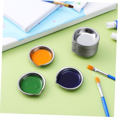 jojofuny 18Pcs Paint Mixing Palette Small Trays for Watercolor and Oil Compact Design for Artists and Versatile Mixing Pans with Smooth Edges in Saudi Arabia